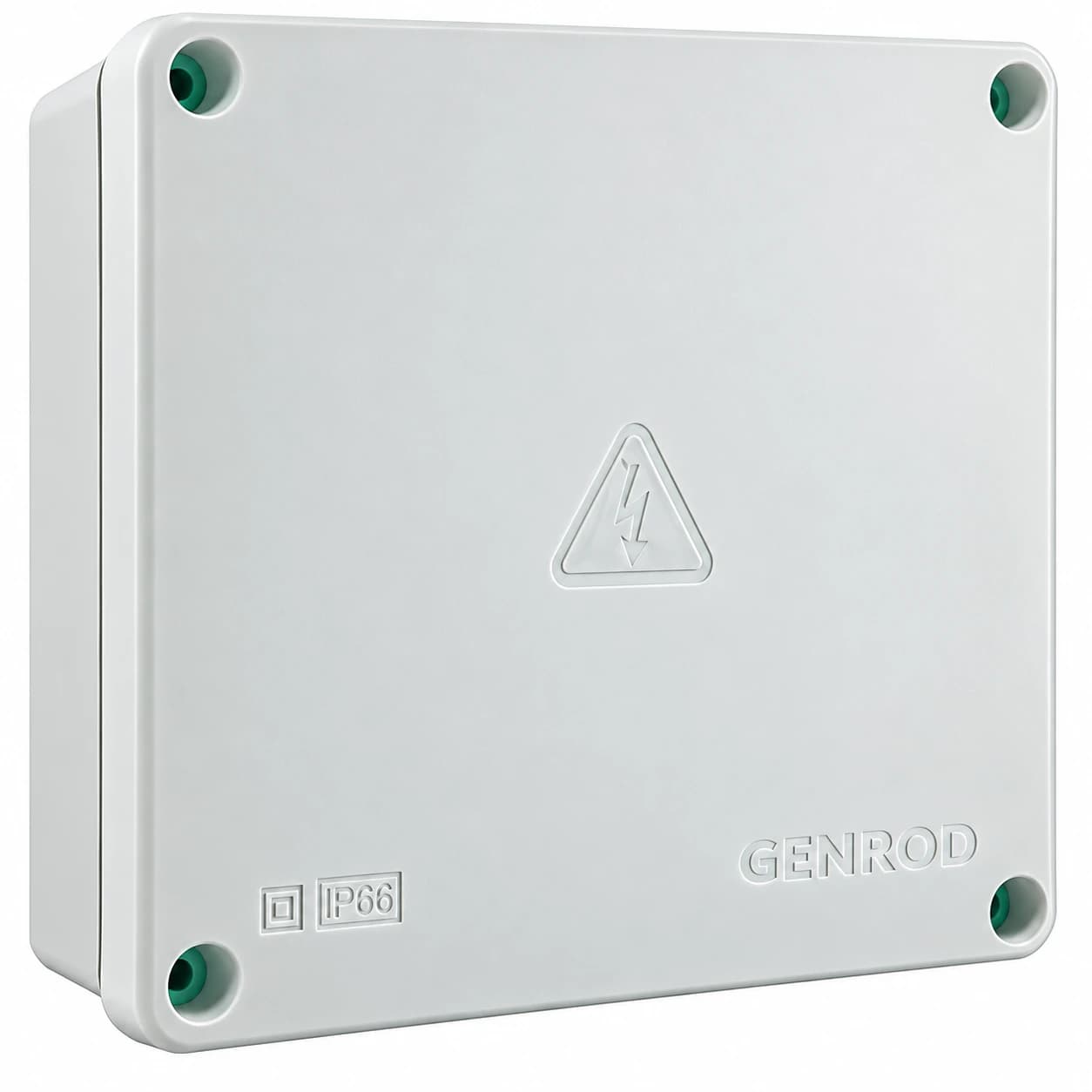 Caja estanca de PVC Genrod para exterior, color gris claro