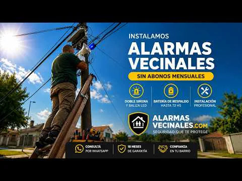 Vista previa del video de instalación de una alarma vecinal.