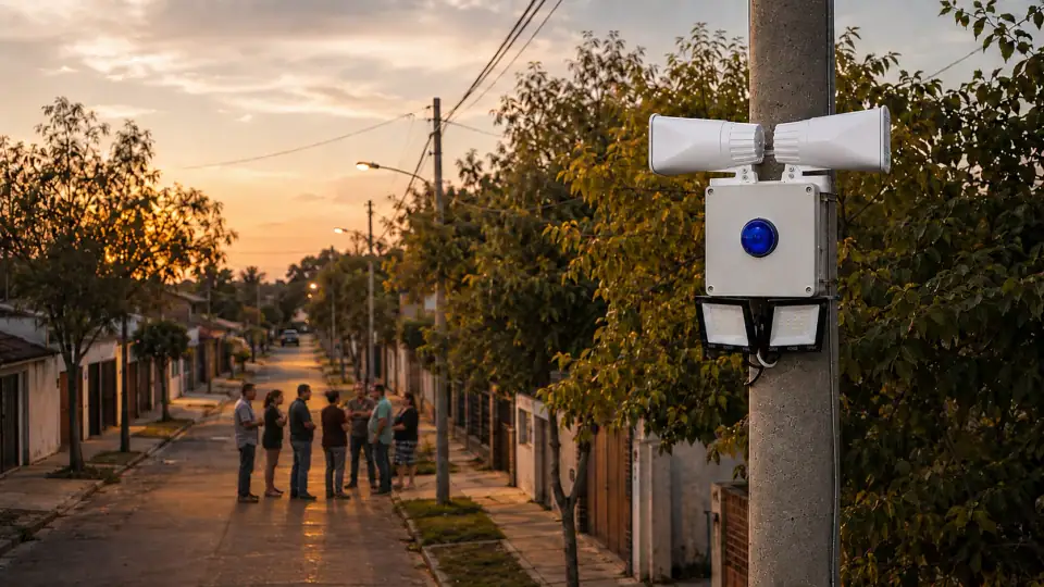 Video de una alarma vecinal en funcionamiento en la Zona Sur del GBA